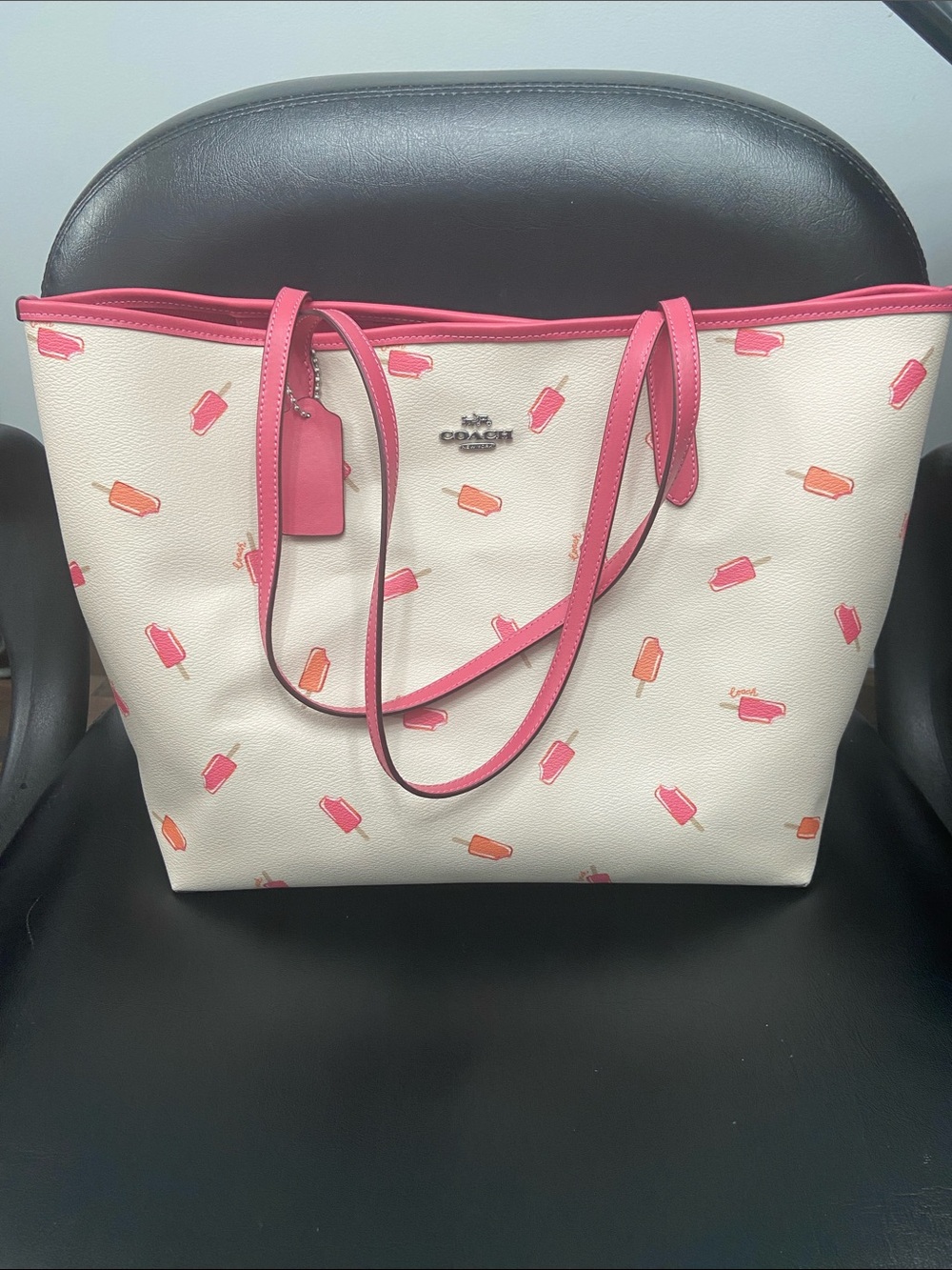 Coach City Tote with Popsicle Print EUC